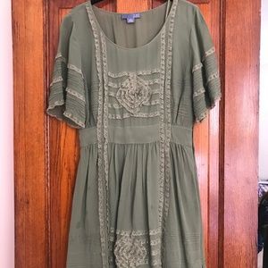 Green S/S Prairie Dress